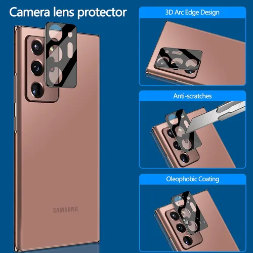 Miniatura 5 de LYWHL Protector de pantalla de privacidad para Samsung Note 20 Ultra, compatible con identificación de huellas dactilares, película flexible