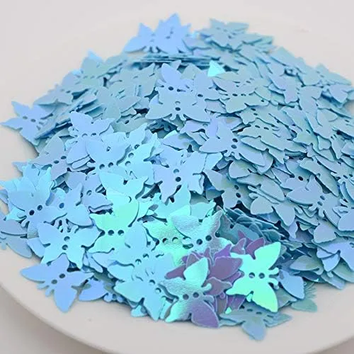 800 piezas de confeti de PVC con purpurina de mariposa azul para compromiso, boda, despedida de soltera, cumpleaños, decoración de fiesta de San
