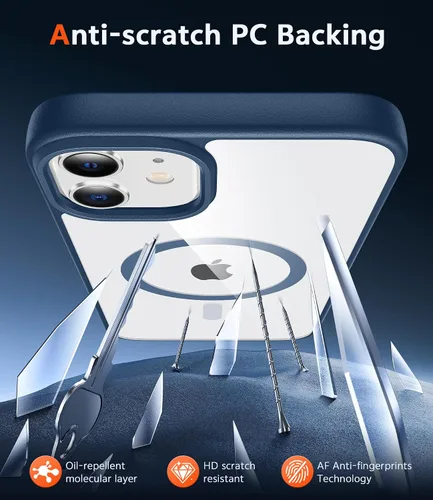 Miniatura 1681 de FNTCASE Funda para iPhone 13 Pro-Max: Fundas magnéticas transparentes compatibles con Magsafe Slim anti amarillamiento protección contra caídas