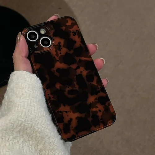 Miniatura 5 de Funda Compatible con iPhone 11, Caparazón de Tortuga Marrón Ámbar con Estampado de Leopardo Cubierta Retro Chic Elegante Clásica Linda Protectora