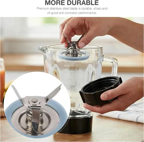 Miniatura 5 de Cuchilla de licuadora para Oster Osterizer con anillo de goma inferior Reemplazo de acero inoxidable Hoja de hielo para licuadoras eléctricas