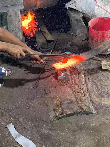 Miniatura 3 de Gorkha Cuchillo Kukri afgano de 11.5 pulgadas de hoja fija 2 khukuri más completo con funda de cuero y 2 cuchillos pequeños, hecho a mano en Nepal