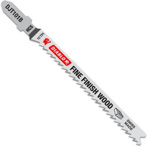 Miniatura 23 de Diablo Hojas de sierra de calar bimetálicas para corte de madera superior e inferior de acabado ultrafino, 4-5/8 pulgadas, 12 TPI, paquete de 5