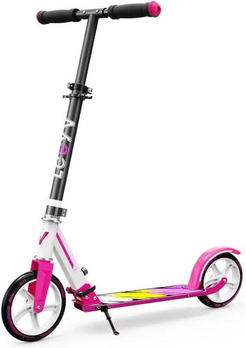 Miniatura 9 de Scooter para niños de 6 a 12 años y adultos Altura ajustable, plegable, marco de aluminio ligero Soporta hasta 220 libras Paseo suave