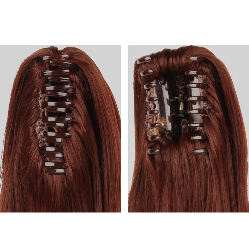 Miniatura 188 de Extensiones de cola de caballo de cabello rubio, extensiones de cola de caballo para mujer, pinza de extensiones de cabello rizado de 12 pulgadas