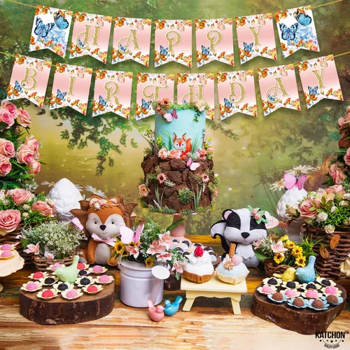 Miniatura 7 de KatchOn, Cartel grande de mariposa de feliz cumpleaños – NO DIY Cartel de mariposa de feliz cumpleaños Cartel de feliz cumpleaños de hadas
