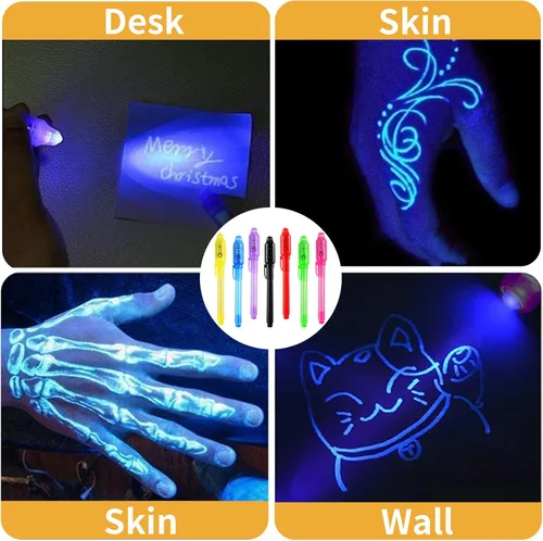 Miniatura 6 de 16 bolígrafos mágicos de tinta invisible para niños, recuerdos mágicos de fiesta, bolígrafo de tinta invisible para escribir mensajes secretos