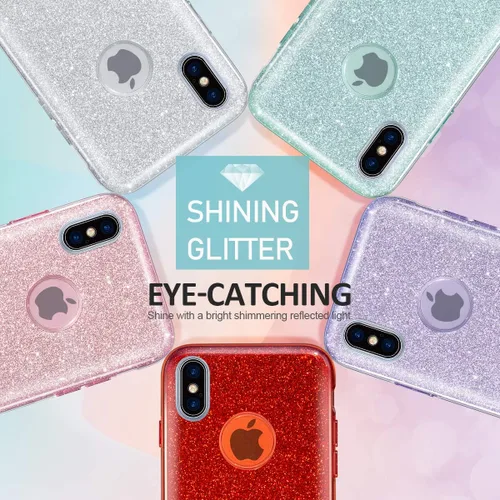 Miniatura 7 de Carcasa para iPhone X (2017), con brillantina, brillo de cristal de MATEPROX , Dorado