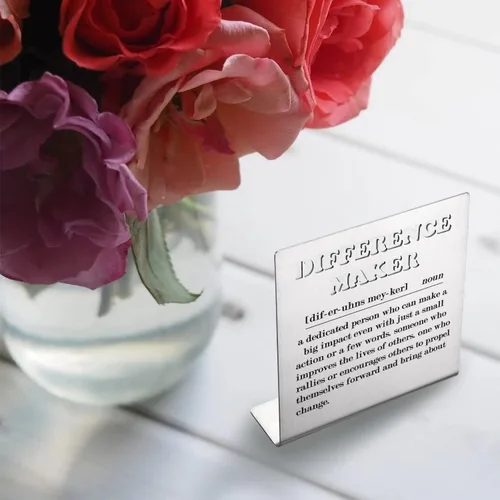 Miniatura 2 de Letrero de agradecimiento para mujeres, profesora, mentora, entrenadora, jefa, gerente, decoración inspiradora de escritorio, regalos de jubilación