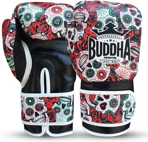 Miniatura 6 de BUDDHA FIGHT WEAR - Guantes de boxeo Fantasy Luzbel - Muay Thai - Piel sintética de Kick Boxing - Tejido interior resistente al olor - Costuras