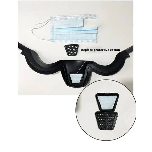 Miniatura 7 de Protector facial súper protector, máscara antivaho, protector facial transparente para adultos, máscara facial de plástico (gris)
