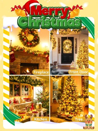 Miniatura 6 de 2025 Nuevas Luces de Navidad Conectables con Control de Voz para Interiores/Exteriores, 200 LED 23.1 mt Extensibles, Cadena de Luces de Navidad