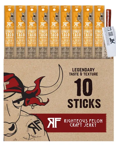 Miniatura 12 de Righteous Felon Paquete variado de palitos de carne seca Alto en proteínas, bajo en carbohidratos, keto, sin gluten, bajo en azúcar, saludable
