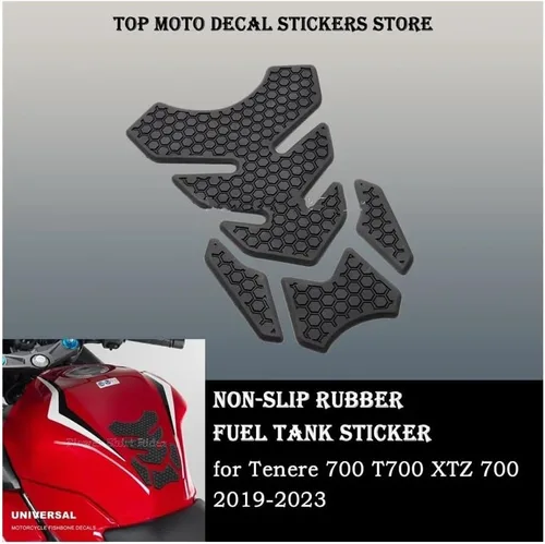 Miniatura 2 de Fuel Tank Gasket Motorcycle Fish Bone Sticker Gas Fuel Tank Protector Pad Cover Decal for Tenere 700 T700 XTZ 700 2019-2023 Motorbike