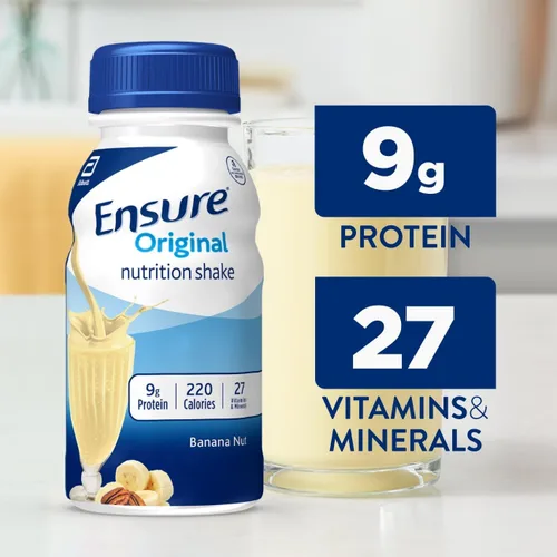 Miniatura 3 de Ensure Batido nutricional original de nuez de plátano Batido de reemplazo de comidas Paquete de 24
