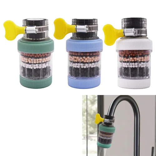 Paquete de 3 filtros de montaje en grifo, filtro de agua de grifo para cocina, grifo de carbón activado, purificador de agua, filtración para