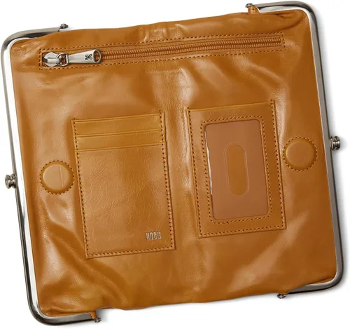 Miniatura 3 de HOBO Lauren - Bolso de mano para mujer, construcción de cuero suave, dos compartimentos de marco superior, cierre Kiss Lock