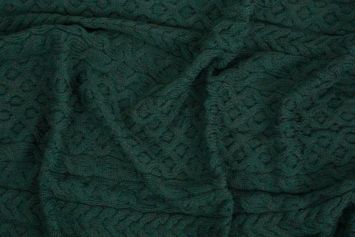 Miniatura 3 de SAOL Manta de punto trenzado pesado 100% de lana merina, 42 x 62 pulgadas, color verde día de San Patricio