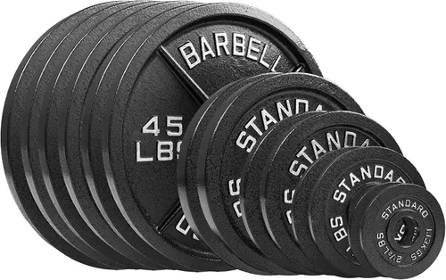 Juego de platos olímpicos de acero de 355 libras, estándar olímpico con revestimiento de alta calidad de 2.5 libras, 5 libras, 10 libras, 25 libras