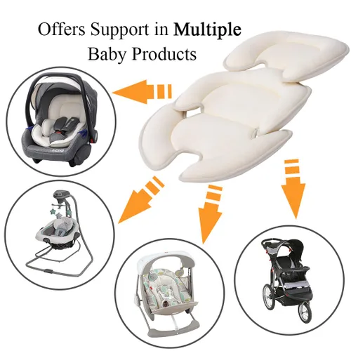 Miniatura 7 de Innokids - Almohada de soporte para cabeza y cuerpo, inserto para asiento de coche infantil para recién nacido a niño pequeño, cojín para cochecito