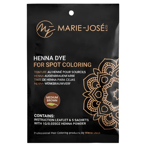 Miniatura 15 de Marie-José - Tinte de henna profesional para teñir manchas, cubre el cabello gris, retoque de raíz, bueno para 50 aplicaciones (juego de 5 colores)