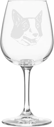Miniatura 167 de Copa de vino de 12.75 onzas con diseño de perro grabado