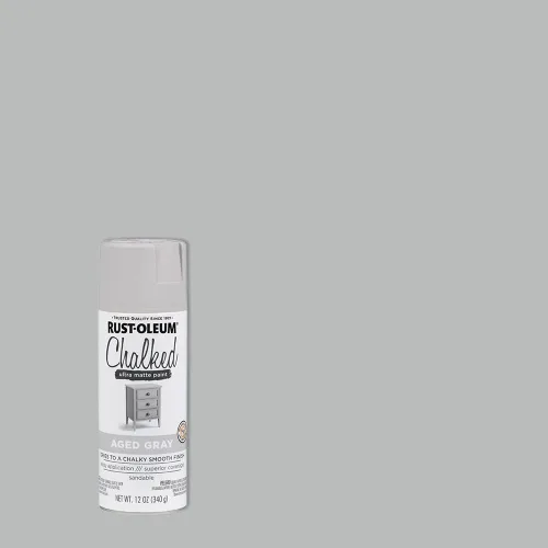 Miniatura 2 de Rust-Oleum 302592 Pintura en aerosol a la tiza ultramate, 12 onzas (paquete de 2), gris envejecido gris (Aged Gray)