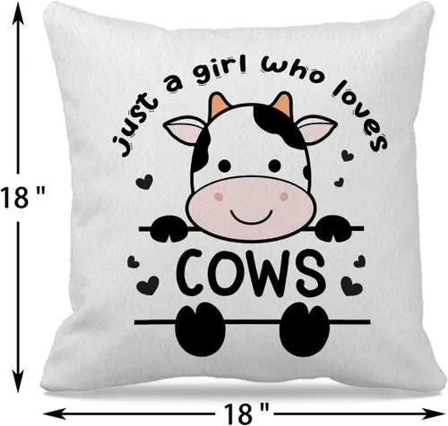 Miniatura 3 de Funda de almohada decorativa con temática de vaca de 18 x 18 pulgadas, con diseño de vaca lechera, para el hogar, sala de estar, habitación