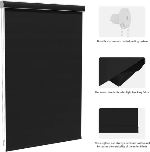 Miniatura 2 de MYshade Persianas enrollables personalizadas para ventana, persianas enrollables para ventanas con cable, bloqueo solar, protección de privacidad