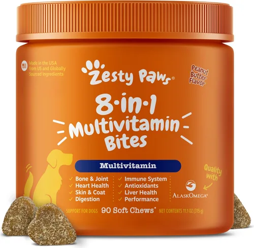 Miniatura 8 de Zesty Paws Multivitamínico para perros – Glucosamina y condroitina + MSM para cadera y articulaciones + alivio de artritis – encimas digestivas