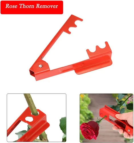 Miniatura 6 de Removedor de espinas de metal, pelador de tallo de hoja de rosa, herramienta de pelado de jardín de floristería, herramientas de mano para rosas