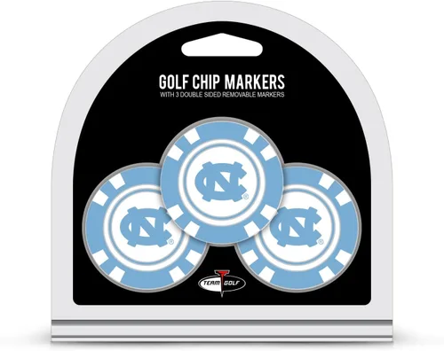 Miniatura 40 de Team Golf NCAA - Marcadores para pelotas de golf tamaño de ficha de póquer con marcadores de doble cara esmaltados más pequeños