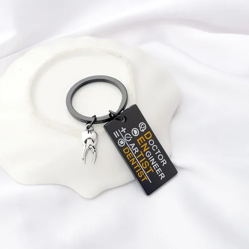 Miniatura 4 de WSNANG Divertido llavero de dentista higienista dental regalo de odontología joyería de ortodoncista regalos para estudiantes dentales regalos