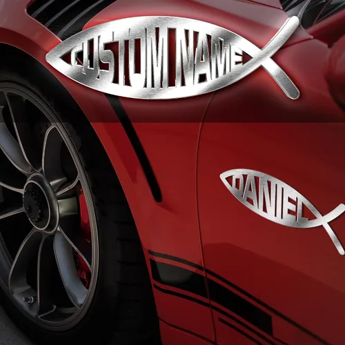 Miniatura 16 de Emblema de coche personalizado para amantes de los coches, regalos personalizados para vehículos, señal de carrera, letras para camiones, emblemas