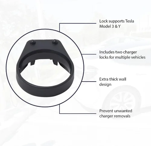 Miniatura 2 de Cerradura de cargador Tesla para adaptador J1772, compatible con todos los modelos Tesla 3/Y, S (2022+), X (2023+) para cerradura Tesla a J1772