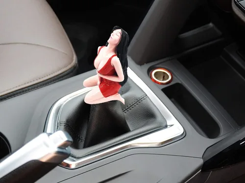 Miniatura 3 de Perilla para palanca de cambio de mujer sensual, para transmisión manual o automática, Rojo