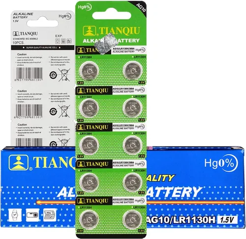 Miniatura 2 de Tianqiu 50 X AG10 LR1130 389 SR1130SW Batería alcalina