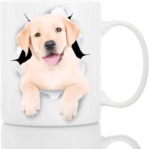 Miniatura 10 de Bonita taza de café negra con diseño de labrador para perro, divertida taza de café de cerámica, regalo perfecto para amantes de los perros, bonita