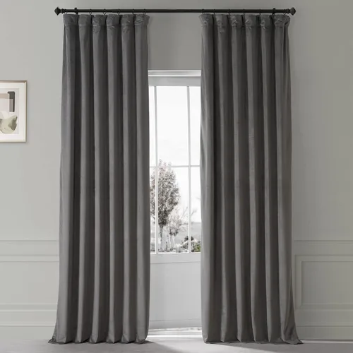 Miniatura 22 de HPD Half Price Drapes Signature - Cortinas opacas de terciopelo extra anchas para dormitorio (1 panel), 100 pulgadas de ancho x 84 pulgadas de Verde