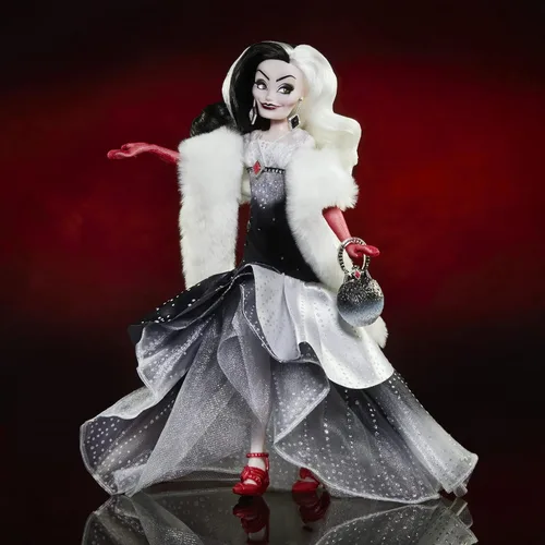 Miniatura 5 de Disney Princess Style Series Cruella De Vil, Muñeca de moda de estilo contemporáneo con accesorios, juguete coleccionable para niñas de 6 años