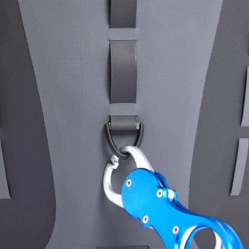 Miniatura 8 de Xelfly Mochila de pesca impermeable G2 con soporte para caña, válvula de aire inflable, correas acolchadas para la cintura y bucles para engranajes