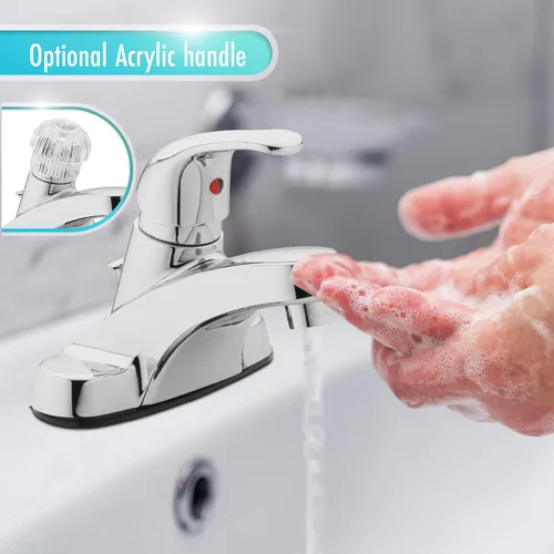 Miniatura 2 de Aqua Vista 30-B410-AV Grifo monomando para baño Manija única de cromo pulido