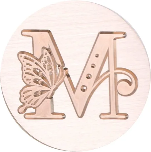 Miniatura 8 de SWANGSA Sello de cera del alfabeto M con inicial, sello de sellado de letras de mariposa elegante vintage para invitación de fiesta de boda