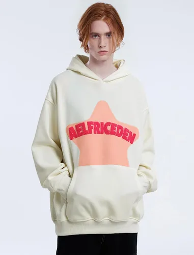 Miniatura 6 de Aelfric Eden - Sudaderas con capucha para mujer, con estampado de estrellas rosadas, unisex, de gran tamaño, manga larga, con bolsillo