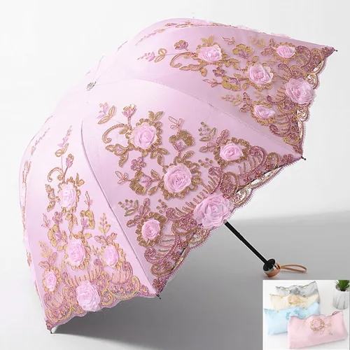 Miniatura 110 de Honeystore - Parasoles de encaje de flores para fiesta de boda, paraguas nupcial de encaje