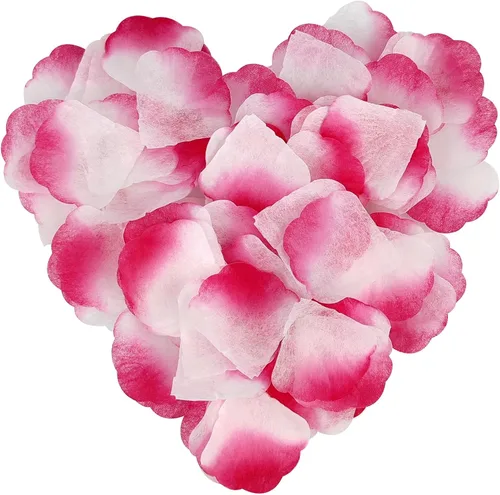 Miniatura 14 de JHFGJGH 500 Piezas Pétalos de Rosa Negros Exquisitos, Pétalos de Rosa de Seda de Imitación, Pétalos de Flores Artificiales para Noches Románticas