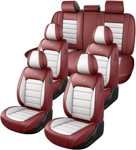 Miniatura 13 de JOJ Funda de asiento de automóvil para Ford Expedition 2007-2026, fundas de asiento de automóvil impermeables de cuero, juego completo, protector