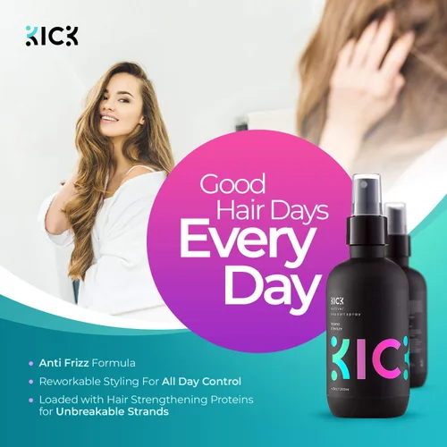Miniatura 9 de Kick Champú + acondicionador + espray de sal marina estilo esencial paquete de alto rendimiento anticaspa limpia/acondicionador para cabello