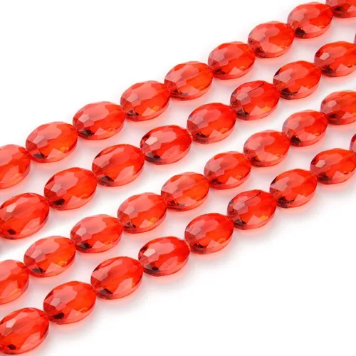 Miniatura 10 de 50pcs Checa 16mm (0.63 inch) Grande facetado Plano Oval Cristal Cuentas Espaciador Amatista Púrpura