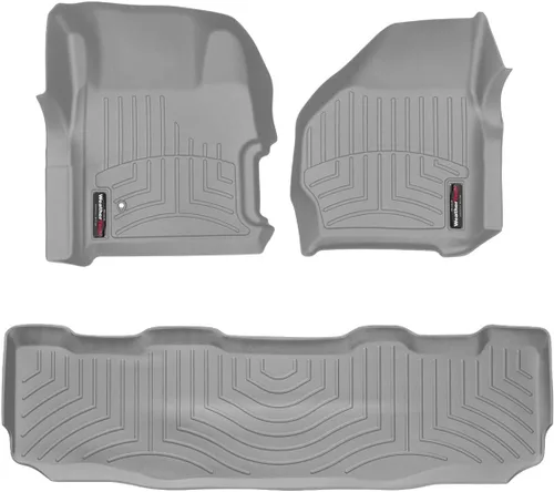Miniatura 10 de WeatherTech Revestimientos de suelo de ajuste personalizado para Ford Super Duty - 1ª y 2ª fila (441251-440022), color negro